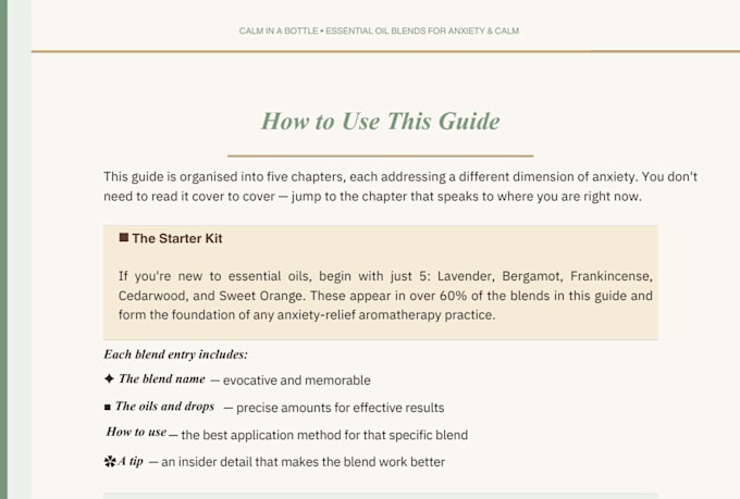 write a professional aromatherapy and wellness ebook